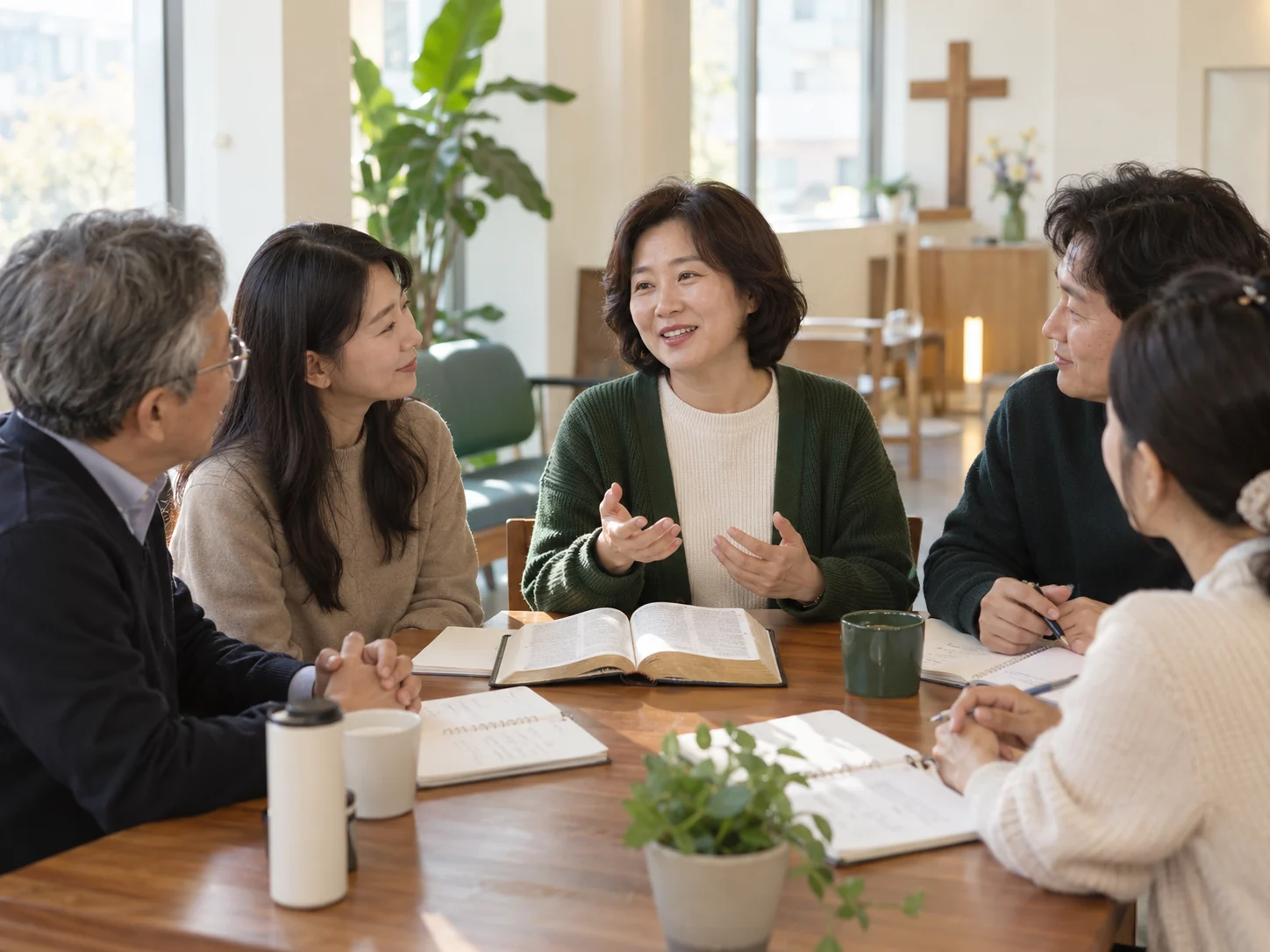 장년 말씀 나눔의 실사풍 활용 장면
