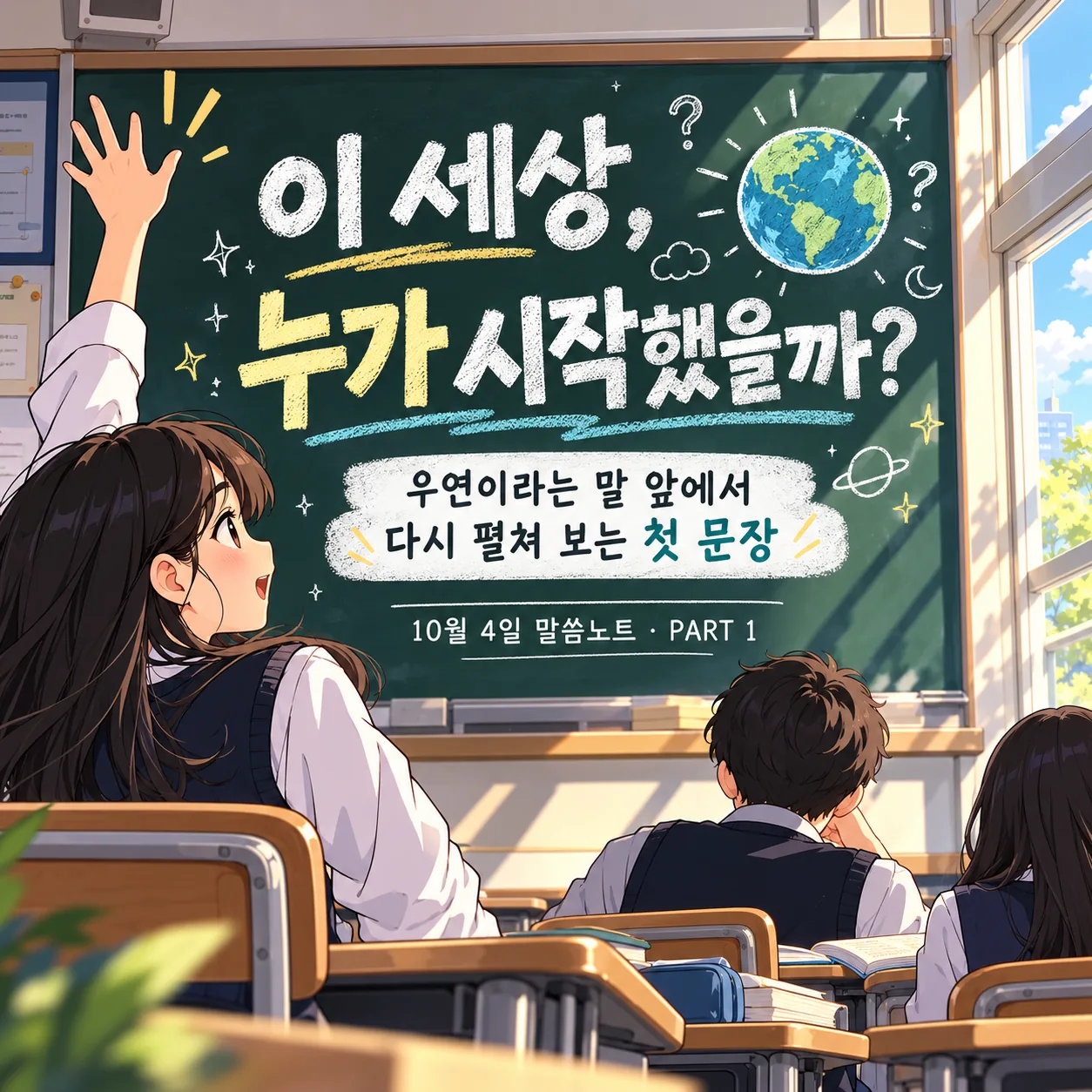 같은 주제를 카툰 렌더링 + 학교 조합으로 표현한 샘플